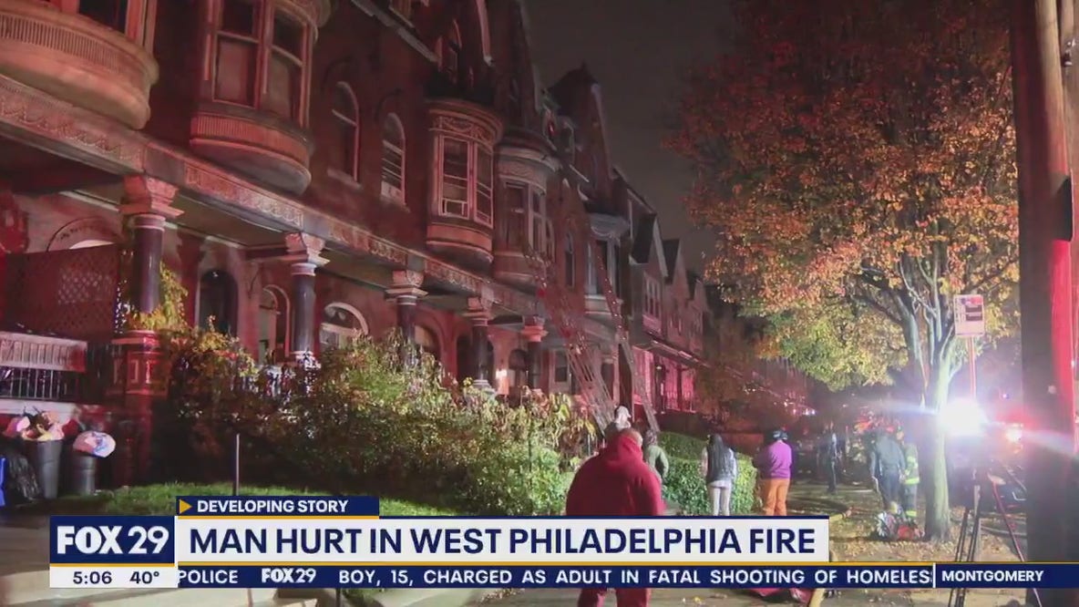 Man hurt in West Philadelphia fire